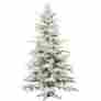 45846 Unspecified Flocked Christmas Tree 7.5 Ft Mountain Pine Smart Lighting 740175145846
