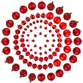 462060671126 100pcs Christmas Ball Ornaments For Tree Shatterproof Plastic Holiday Baubles