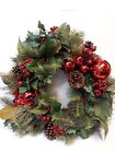 41979 46431 Frontgate Grandinroad Canterbury Bell Christmas Ornament Wreath