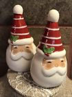 471528 Grasslands Road Christmas Santa Salt Pepper Shaker Red Hat White