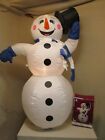 4894182480776 Enchanted Forest Airblown Inflatable Snowman Ft