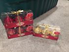 005671 4897021840373 Holiday Living Lot Of Boxes Shatterproof Ornaments Red Gold Nib