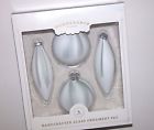 490510204447 Ornament New Nib Christmas Wondershop White Black Glass