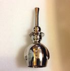 496-227 Crate And Barrel Silver Tone Metal Snowman Bell Tall