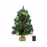 499191158209 Zimtown Mini Christmas Tree Set With Clear Lights