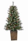 5210 5210--40c Sterling Glazier Pine Potted Artificial Christmas Tree 0017816348967