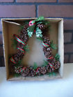 54-789 Christmas Around The World Vintage Pinecone Bell Wall Hanging Holiday