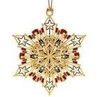 6342283 56249 Chemart Beacon Brass Gold Christmas Ornament Americana Snowflake 634228562493