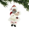 6003868 Department African American Santa Merry Christmas Ornament New 028399127665