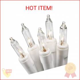 Lhi35-1 612 Vermont Clear 35 Count Christmas String Lights On White Wire Cord Ul Approv