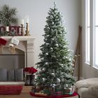 6306226 Stc 7.5 Ft Pre-lit Flocked Monteray Pine Christmas Tree W Artificial Snow Clumps 017816306226