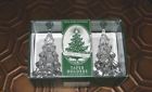 631833195276 William Sonoma Glass Christmas Tree Taper Candle Holders