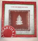 636202715697 Martha Stewart Winter Woods Square Glass Platter Red