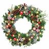 636601406134 Inch Lighted Christmas Wreath For Front Door Red