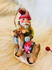 638713391117 Patchwork Christmas Jolly Santas Laura Benge Santa Figurine