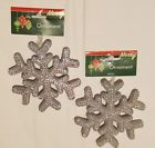 639277205216 Christmas House Rhinestones Snowflake Hanging Xmas Tree Ornament
