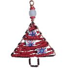 640746022340 Handmade Beaded Tree Ornament Red Fair Trade Christmas