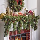 6590159 Holiday Improvements Lighted Pre Lit Ft Cascading Mantel Christmas Decor