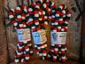 66040 Trader Joes Handcrafted Felted Wool Garlands Ft Red Green White