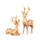 6j1502133y2aa3737 Unbranded Cute Christmas Deer Statue Resin Reindeer Figurine 3791622462327