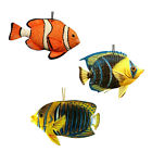 6ornbundle384041 Charlotte International Tropical Fish Ornaments Dimensional Set Of Painted Resin