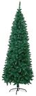7.5 Ft Unlit Slim Christmas Tree Artificial Spruce Green Pencil Full