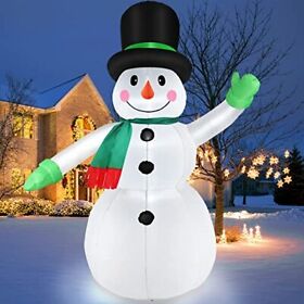 7 Ft Christmas Inflatables Snowman Outdoor Yard Decorations Blow