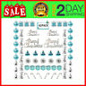 704755294638 Funarty Blue Christmas Ball Ornaments Assorted Shatterproof Decorations