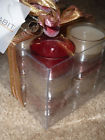 721794041139 Inhabit Set Tealight Candles Red Cream Christmas
