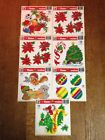 728502702009 Vintage Christmas Window Mirror Clings Reusable Static Cling Made In