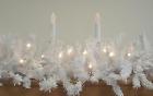 734205147832 Vickerman Led Flocked White Spruce Christmas Garland Warm 009312620807