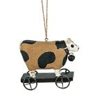 738449657416 Midwest Christmas Ornament Cow On Wheels