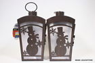 741895326003 Philips Lot Of Led Solar Metal Snowman Lantern