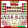 747150048826 Christmas Tree Ornaments Decorations Assortment Includi Red Gold