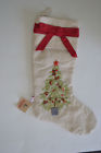 747552804723 Dei Embroidered Christmas Stocking Off White With Tree