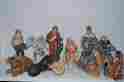 75177 Kirkland Vintage 13 Pc Signature Hand Painted Porcelain Nativity Set
