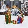 754194988490 Fote Home Goods Lighted Led Nativity Holy Family