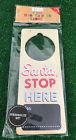 765940645062 Horizon Group Santa Stop Here Wooden Door Hanger