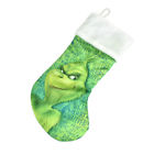 780578706787 Homeford Grinch White Cuffed Printed Stocking Green