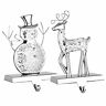 785382091746 Yuokwer Christmas Reindeer Stocking Hanger For Mantel Set