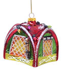 79-80342 December Diamonds Outdoorsman Tent Decorated For Holidays Glass 807962803423