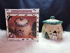 803355068721 Unbranded Country Snowman Stoneware Covered Crock Mib