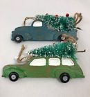 808412706790 Cypress Home Set Of Vintage Car Christmas Ornaments