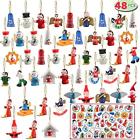 812355033820 Wooden Mini Ornaments Christmas Set Of Piece