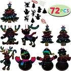 812355034070 Rainbow Color Ornaments Scratch Christmas Count Craft Kit
