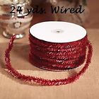 81588 Chc Red Wired Tinsel Garland Yards Christmas Craft Valentines Day