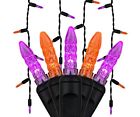 816040025572 Kringle Bros Purple And Orange Icicles Light Led