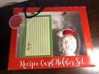 841418117450 Msc Christmas Swirl Santa Recipe Holder Set New