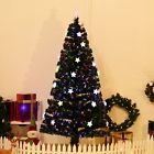 847256057729 Fiber Optic Artificial Pvc Christmas Tree Metal Stand