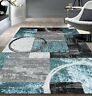 847918062627 Rugshop Contemporary Abstract Circle Design Gray Soft Indoor